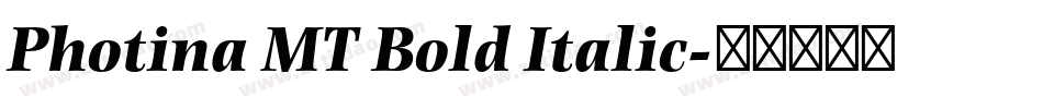 Photina MT Bold Italic字体转换